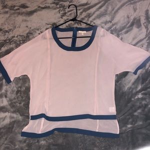 Pink sheer blouse